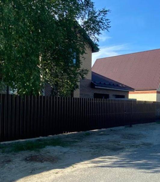 забор из штакетника шоколад фото3 в Светлограде